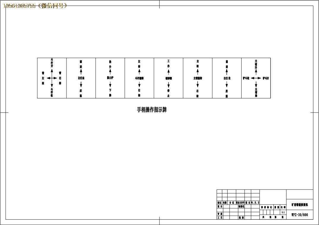 扒渣機操作手柄圖